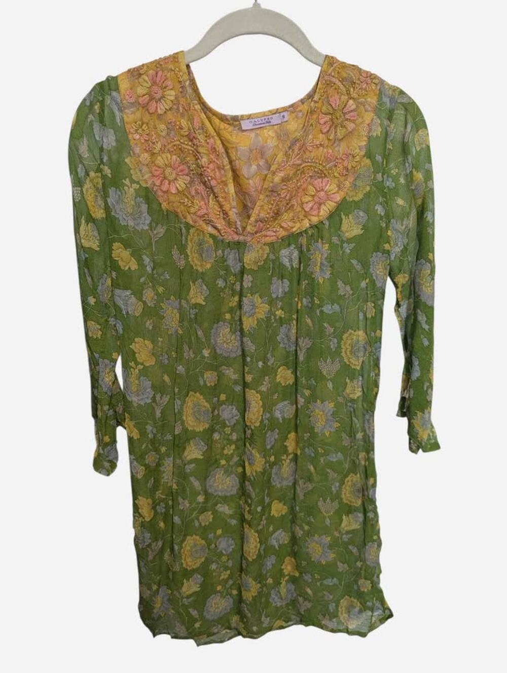 Calypso Christiane Celle 100% Silk Floral Tunic
